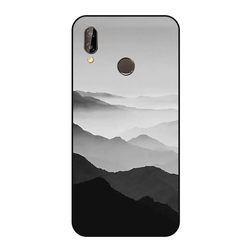 Дешевые мужские чехлы с розовыми цветами для Huawei Nova 3e черные художественным