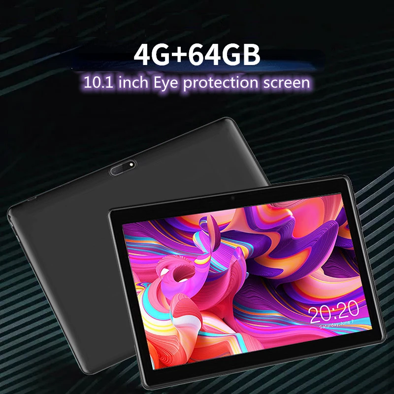 [Hot Sale] 4GB+64GB Andriod 9.0 Tablet PC 10.1 Inches Large Screen Dual SIM 4G Phone Tablet PC Mic WIFI  Android Tablet