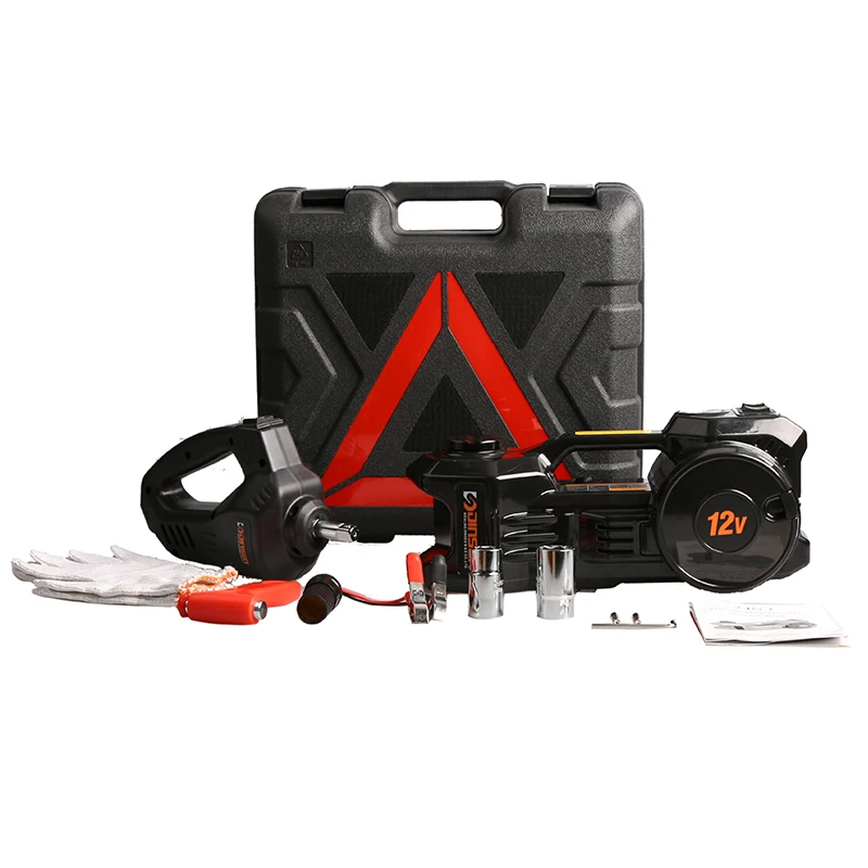 

3 in 1 electric car hydraulic jack 1-10T car jacks 12v electric jack 3ton with air pump and eclctric impact wrench