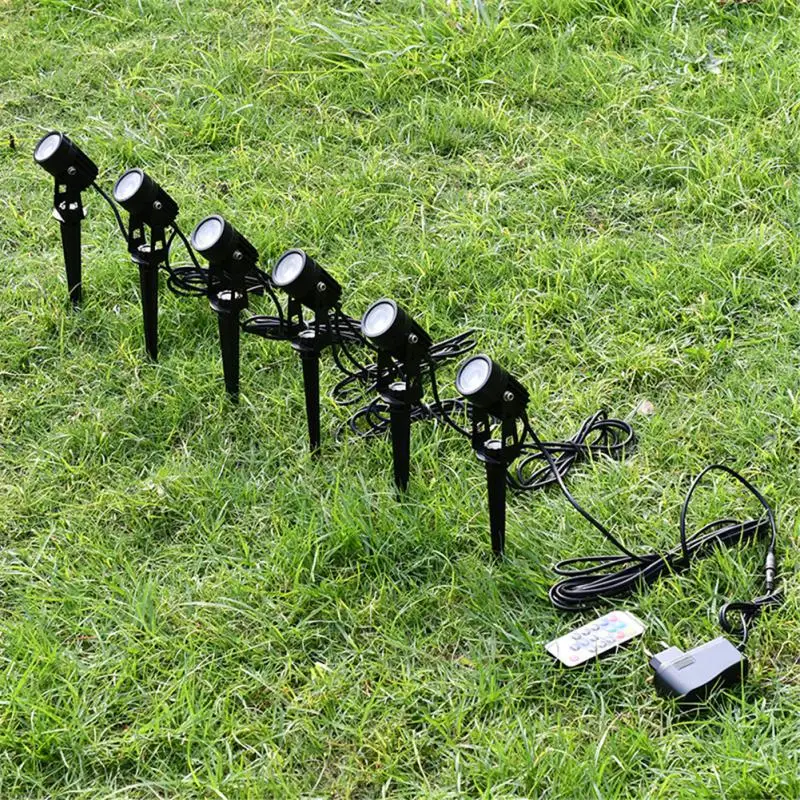 

Outdoor Garden Lawn LED Ground Light Rbg Wireless Remote Control Waterproof 2/4/6/8/10 in 1 Christmas Paths Spotlight Tree Light
