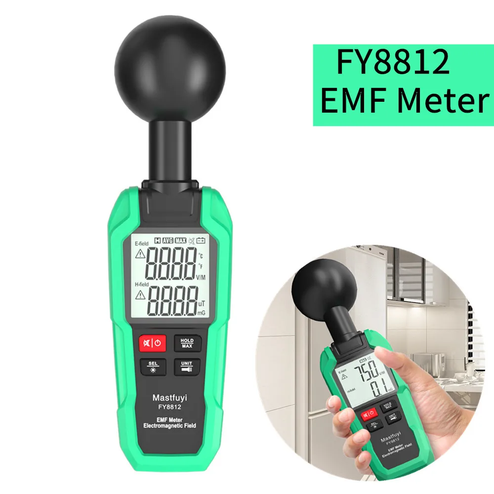 

FY8812 Digital High Precision EMF Meter Electromagnetic Field Tester Radiation Gauge Electromagnetic Wave Radiation Detector