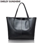 Сумка на плечо женская из натуральной кожи, роскошный саквояж известного бренда, большой чемоданчик с ручками сверху