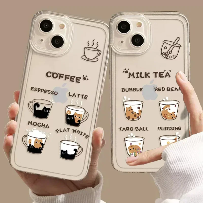 Прозрачный чехол для телефона с забавным котом и капибарой Samsung Galaxy S24 S23 S22 Ultra Plus