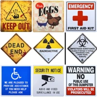 security notice warning signs 9 8 x 9 8 inches rust free metal plaques for pub bar club wall art tin signs