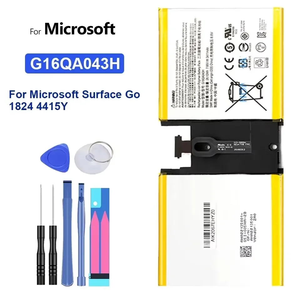 Аккумулятор для Microsoft Surface GO 1824 7 66 В 26 12 Втч 3411 мАч G16QA043H