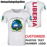 liberia t shirt free custom made name number t shirt nation flag republic liberian country college print logo clothes