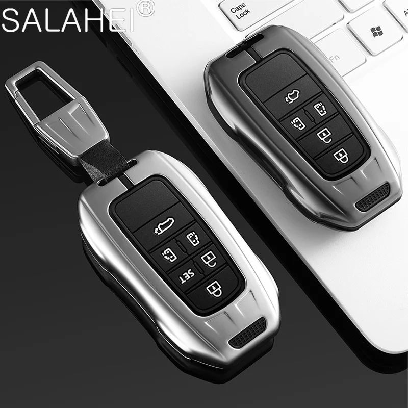 

5 6 Buttons Zinc Alloy Silicone Car Key Case Cover for Toyota Hybrid Vehicles Alphard Vellfire PREVIA Voxy Sienna 2021 2022