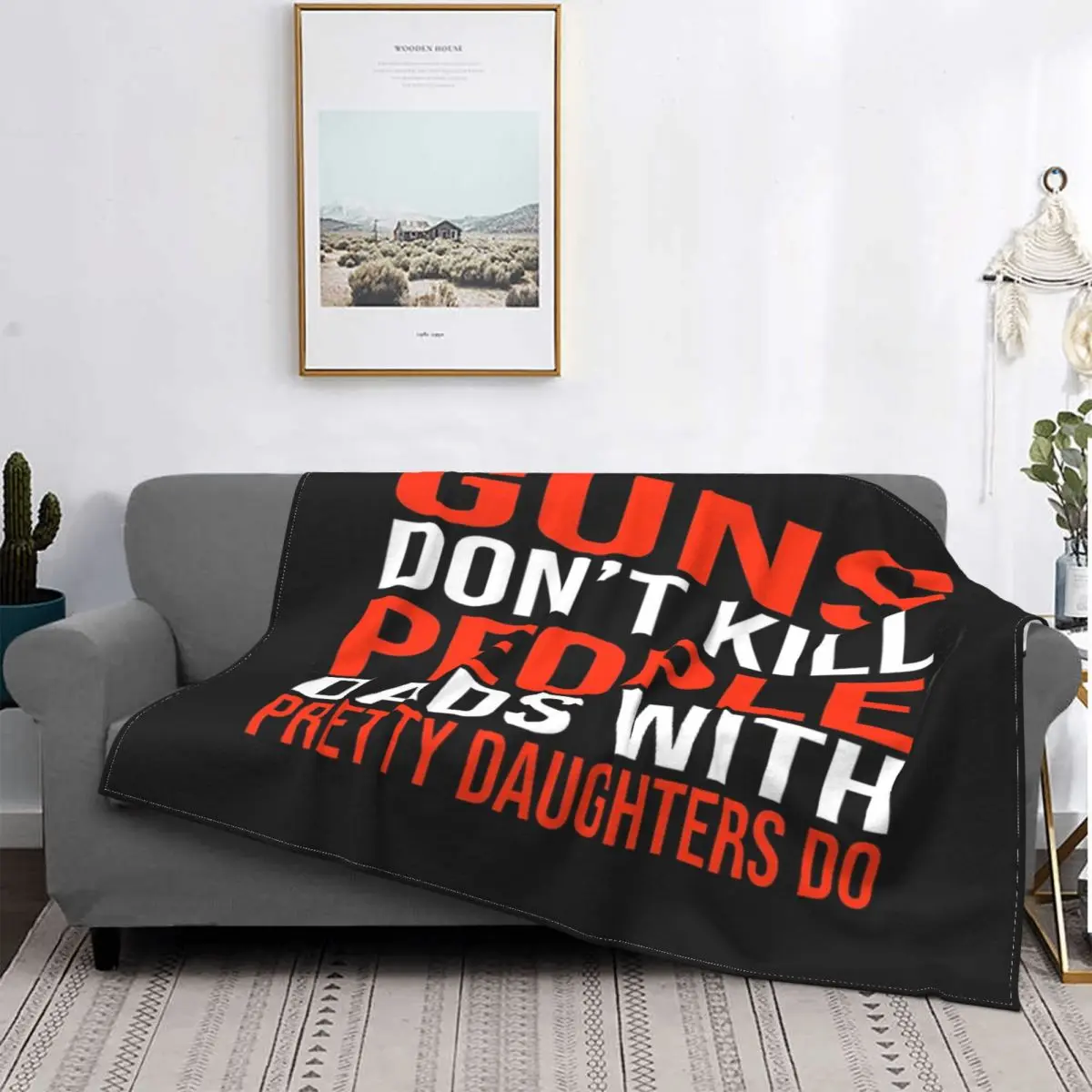 

Guns't Kill People Dads 2-Manta para cama, colcha a cuadros, manta mullida a cuadros para Пикник en la cama