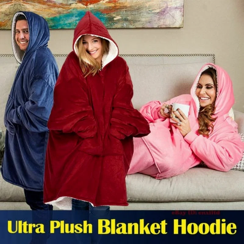 

Hoodie Sweatshirt for Women Oversize Hoody Sweatshirt Blanket Sherpa Coats Comfy Pullover Christmas Sudadera Mujer TV Blankets
