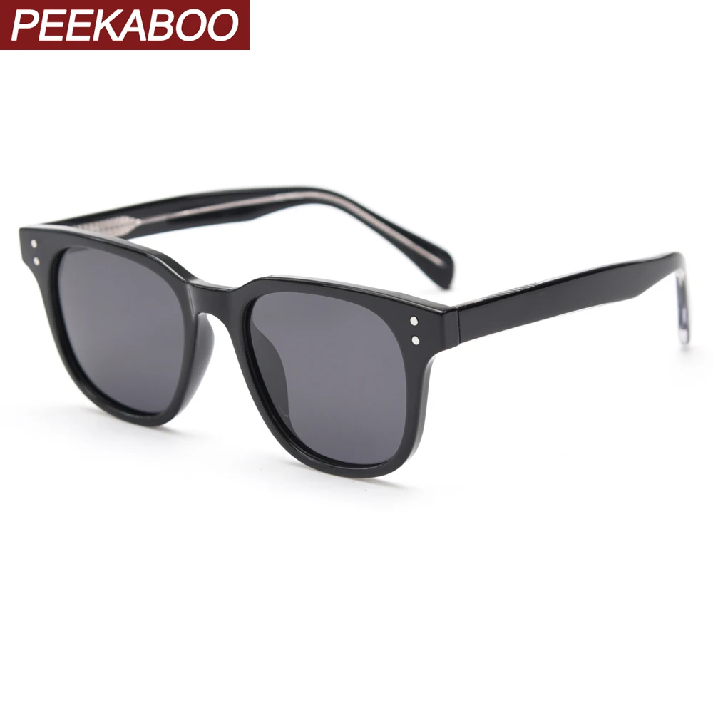 

Peekaboo, корейские Модные поляризованные солнцезащитные очки, женские, TR90, оправа, ацетат, черные, квадратные солнцезащитные очки для мужчин, к...