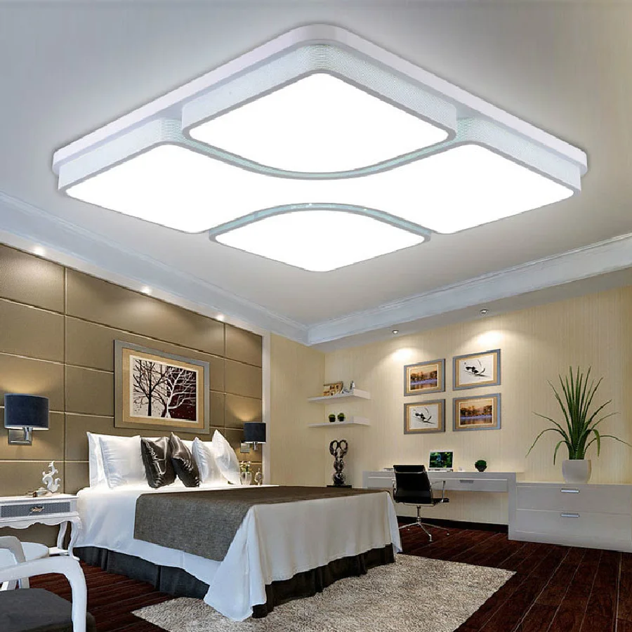 

Modern Led ceiling lights for living room bedroom 24-54W square acrylic home ceiling lamps free shipping