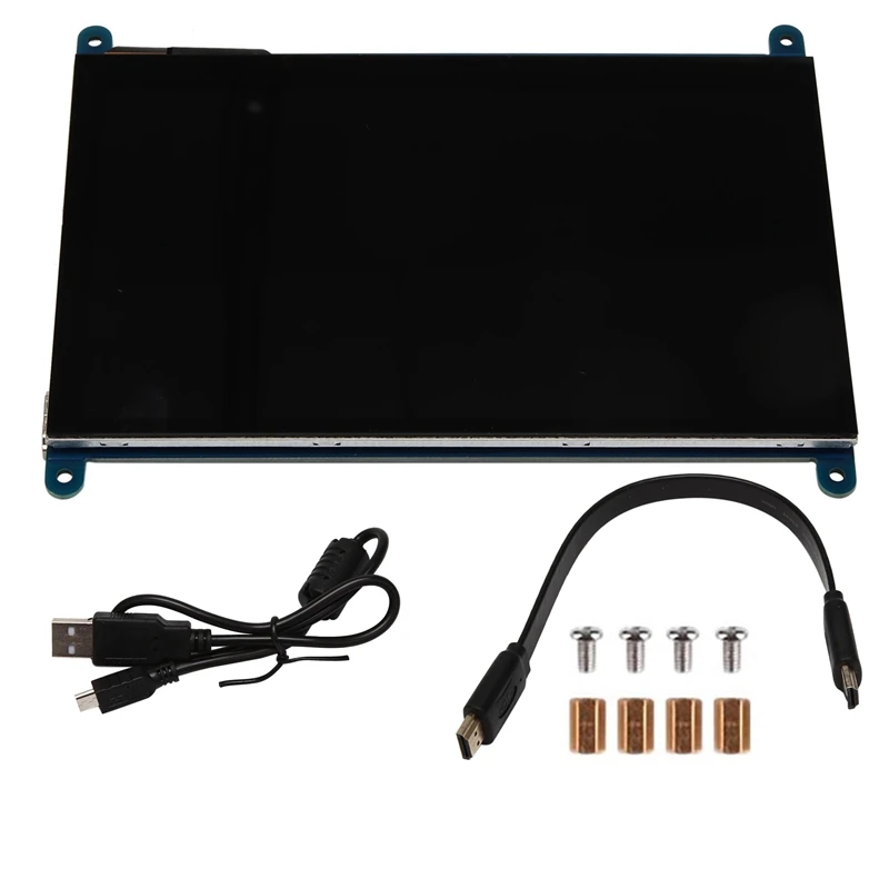 

7 Inch Full View LCD IPS Press Screen 1024X600 HD HDMI Display Monitor For Raspberry Pi