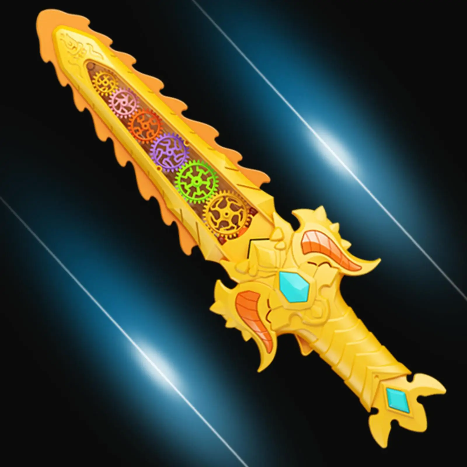 Электрический звуковой и световой меч прозрачного дизайна с подвеской на батарейках, видимый игрушечный подарок детям для мальчиков и малышей.