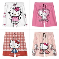kawaii hellokitty shorts sanrio cartoon summer print casual pants cute girls loose shorts outdoor beach pants couple gift