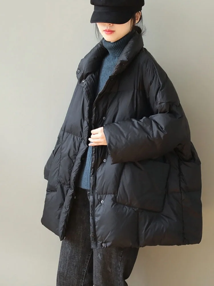 Max LuLu мода 2022 корейский дизайн женские парки на белом утином пуху с карманами