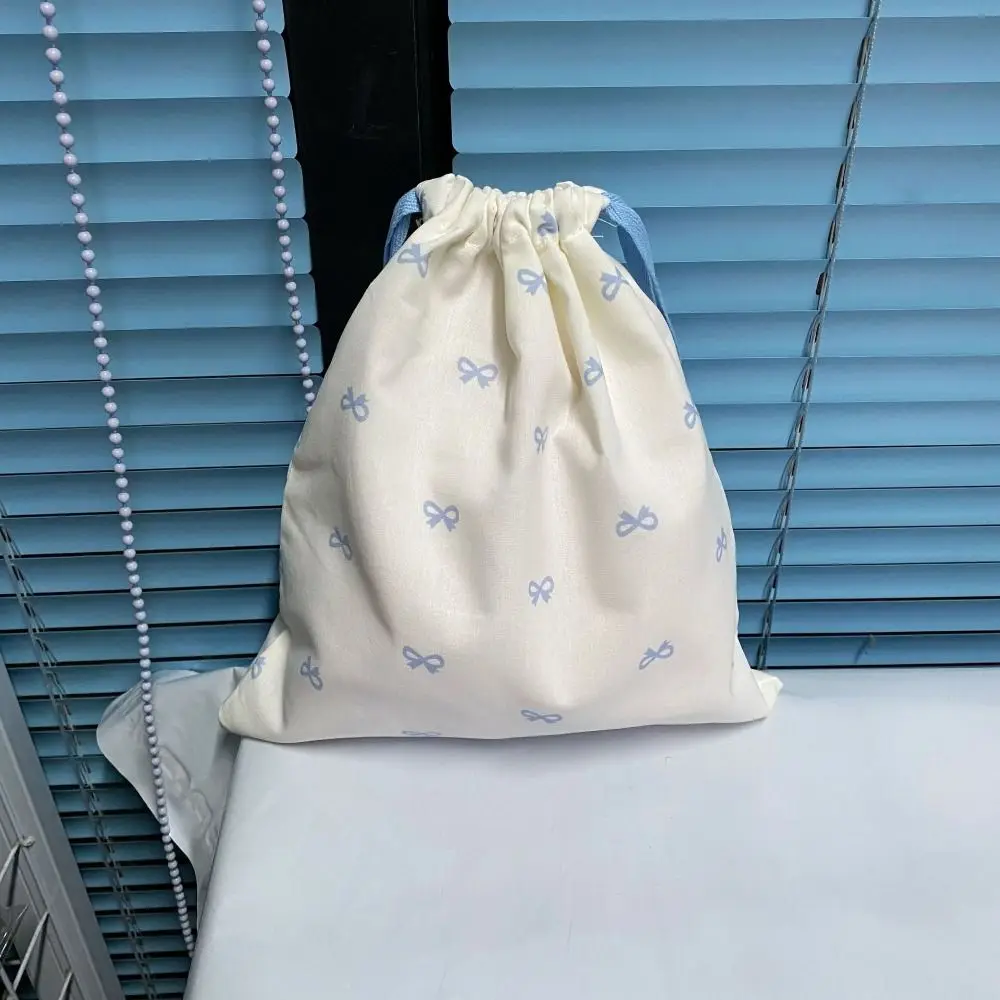 

Холщовый рюкзак с бантом