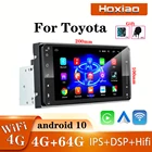 Автомагнитола 2DIN на Android 10, мультимедийный стерео-плеер с GPS, Bluetooth, для RAV4, Corolla, Toyota Vios, Crown, Camry, Hiace, Pevia, Carplay