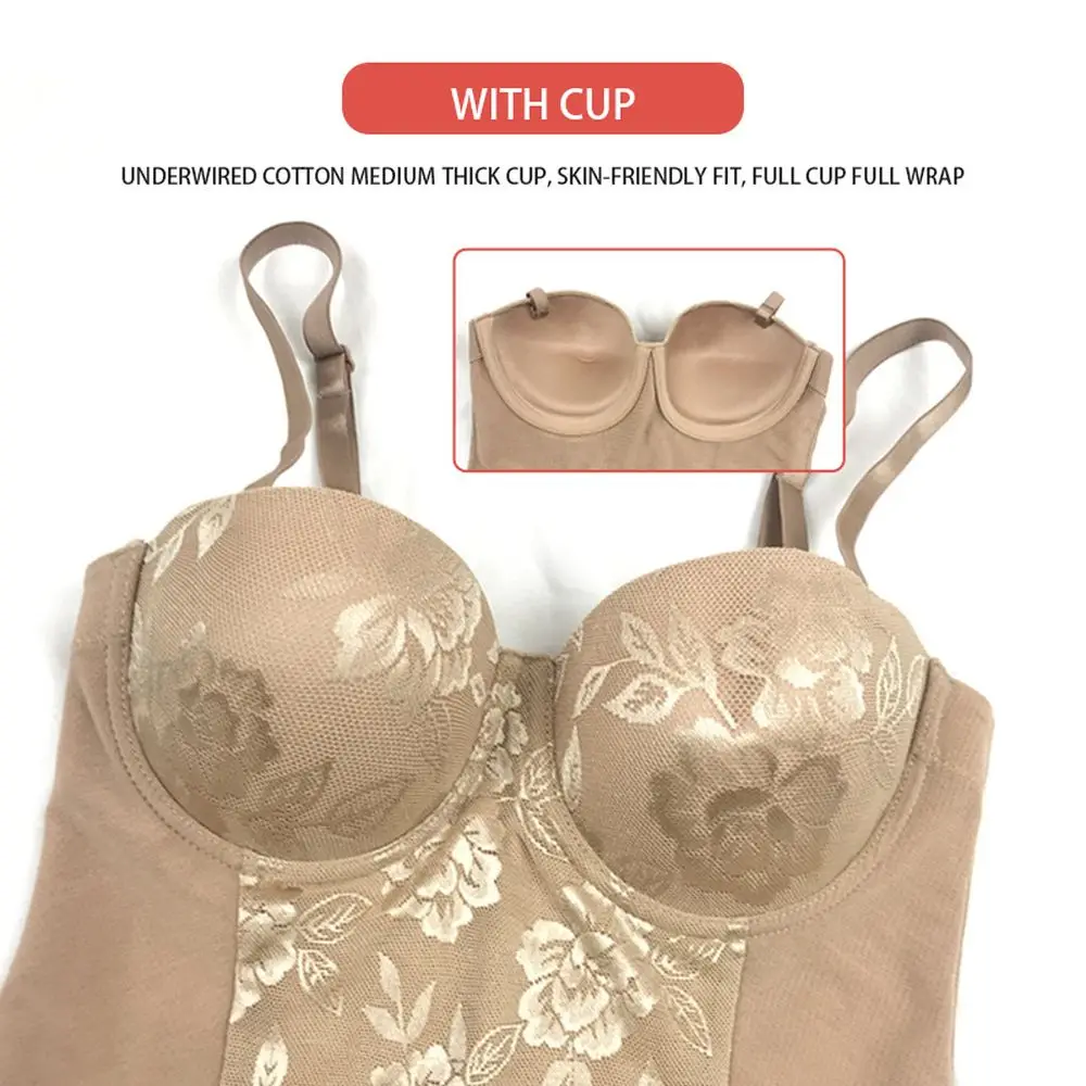 Women Body Shapewear Lace Suspender Bodysuit With Bra Female Abdominal Postpartum Belly Corset Sexy Lingerie Jumpsuit Briefs