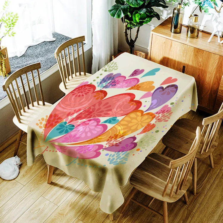 Скатерть Водонепроницаемая маслостойкая с принтом различные узоры скатерть для