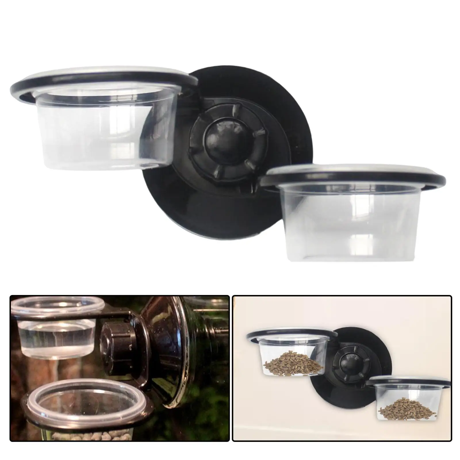 

Reptile Feeder Bearded Dragon Chameleon Snake Worm Feeding Ledge Anti Escape
