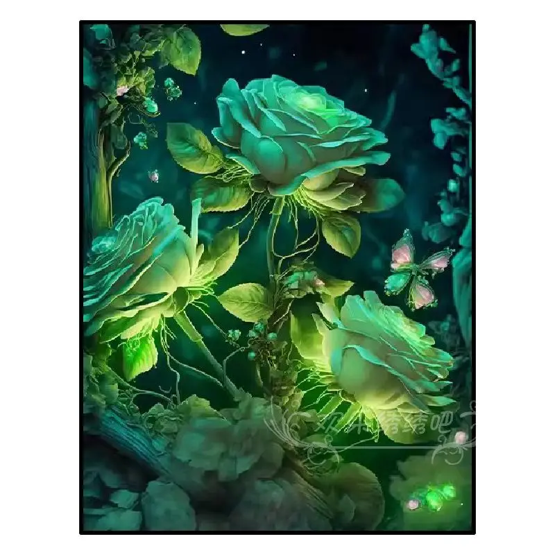 Вышивка крестиком ручной работы вместо индивидуального настенного цветочного