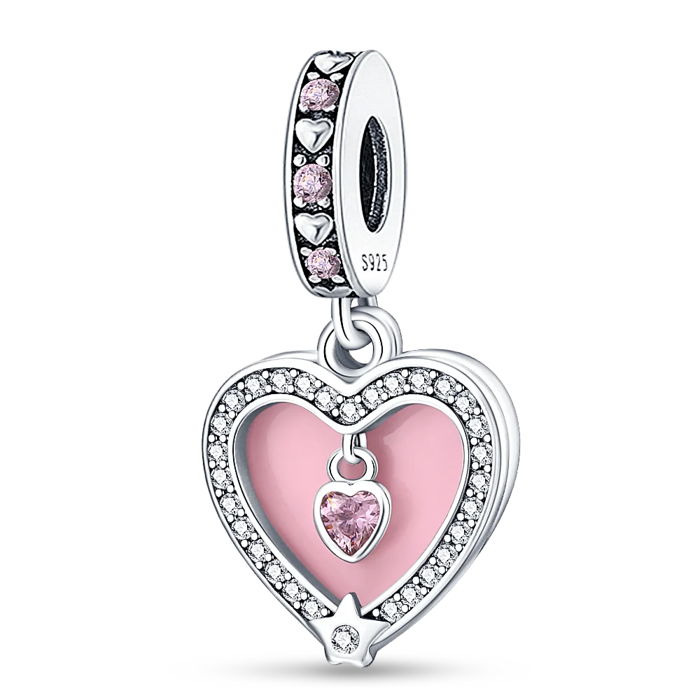 

Женский браслет из серебра 925 пробы, с розовым Цирконом