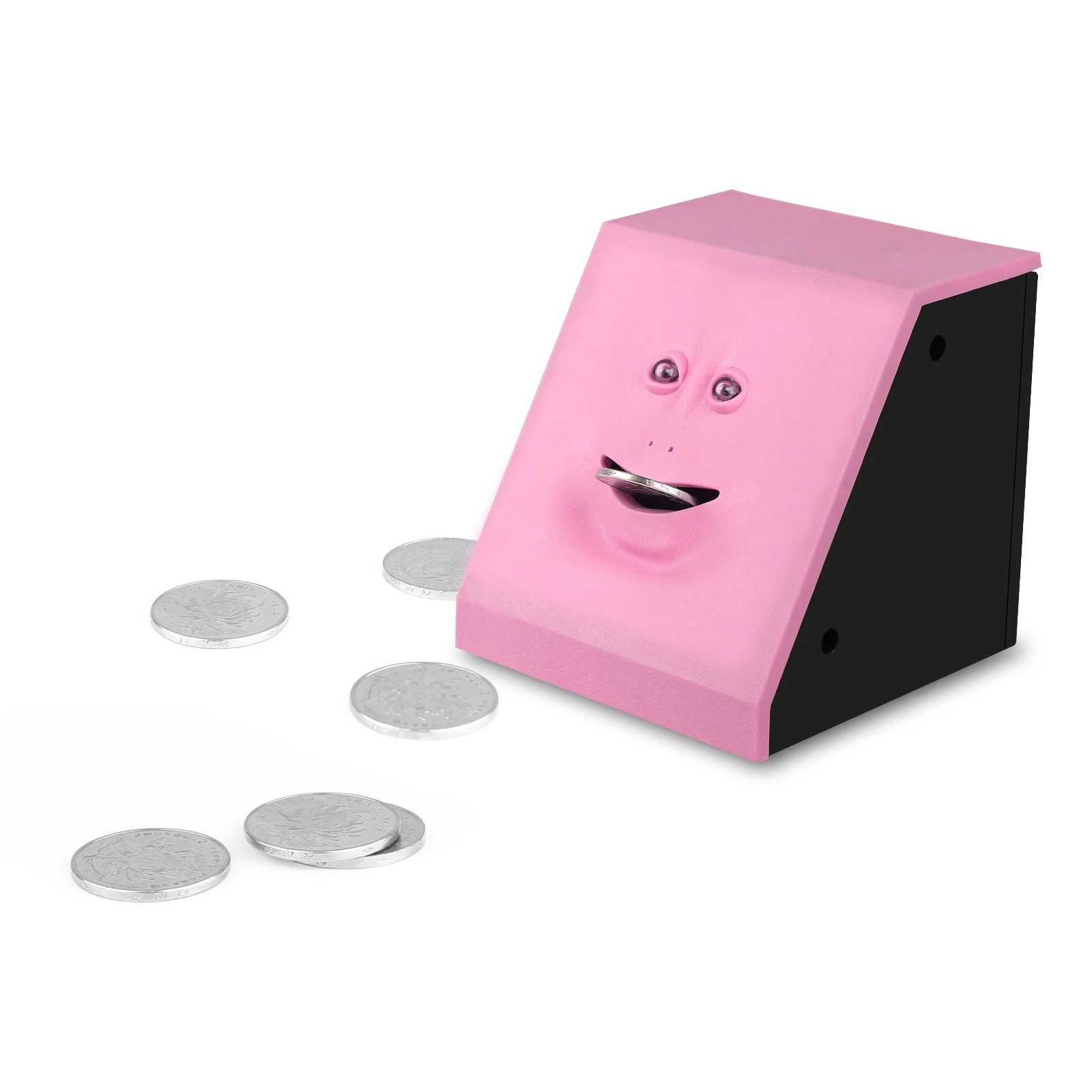 

Face Money Eating Box Piggy Bank Cat Saving Box Coins Box Money Coin Saving Bank for Children Gift Candy Machine Home Decoration