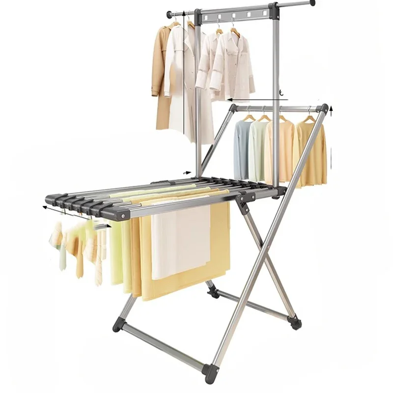 Полки с выдвижными внизками вешалка легкий складной органайзер экономящая