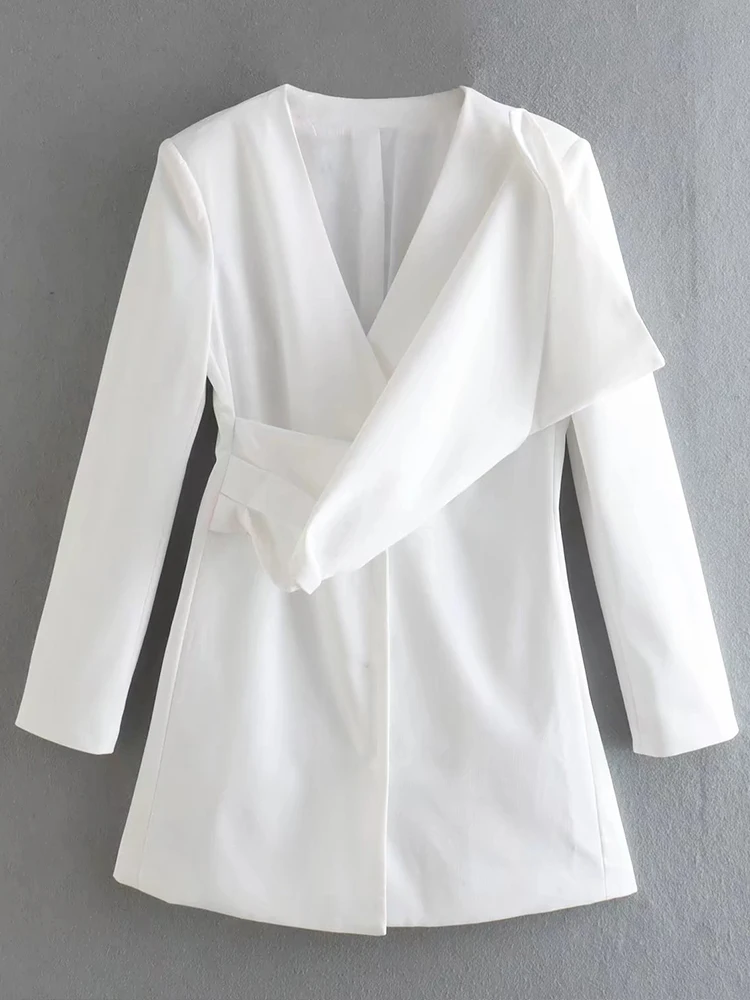 

Платье TFMLN женское однотонное с длинным рукавом, элегантный вечерний трапециевидный пиджак, повседневный уличный наряд мини, лето 2022