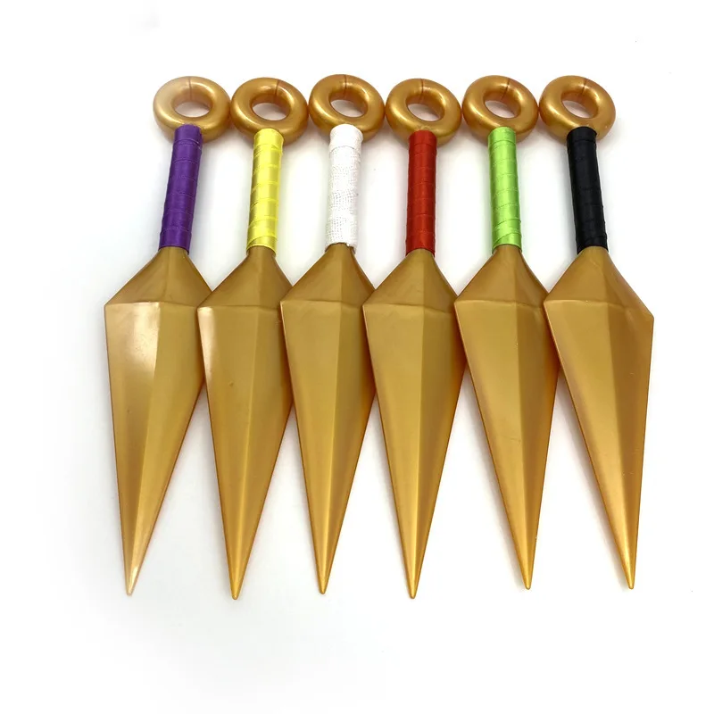 Аниме Наруто модель золотого шурикена кунаи игрушки фигурки ниндзя реквизит для