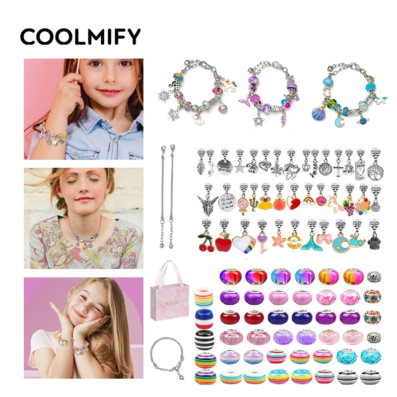 

DIY Bracelet Beads Set Beads for Bracelet Jewellery Making Kit Girls Art Crafts Fashion Jewelry Handmade Toy for Girls Gift