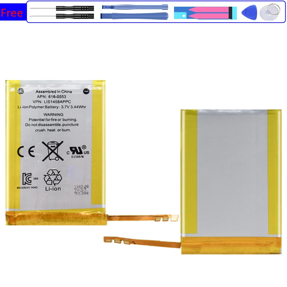 

Player Battery for Apple IPod Touch 4/4th Generation 4 4g 616-0553/LIS1458APPC 5th 5 5g 616-0621 6th 6 6g A1641