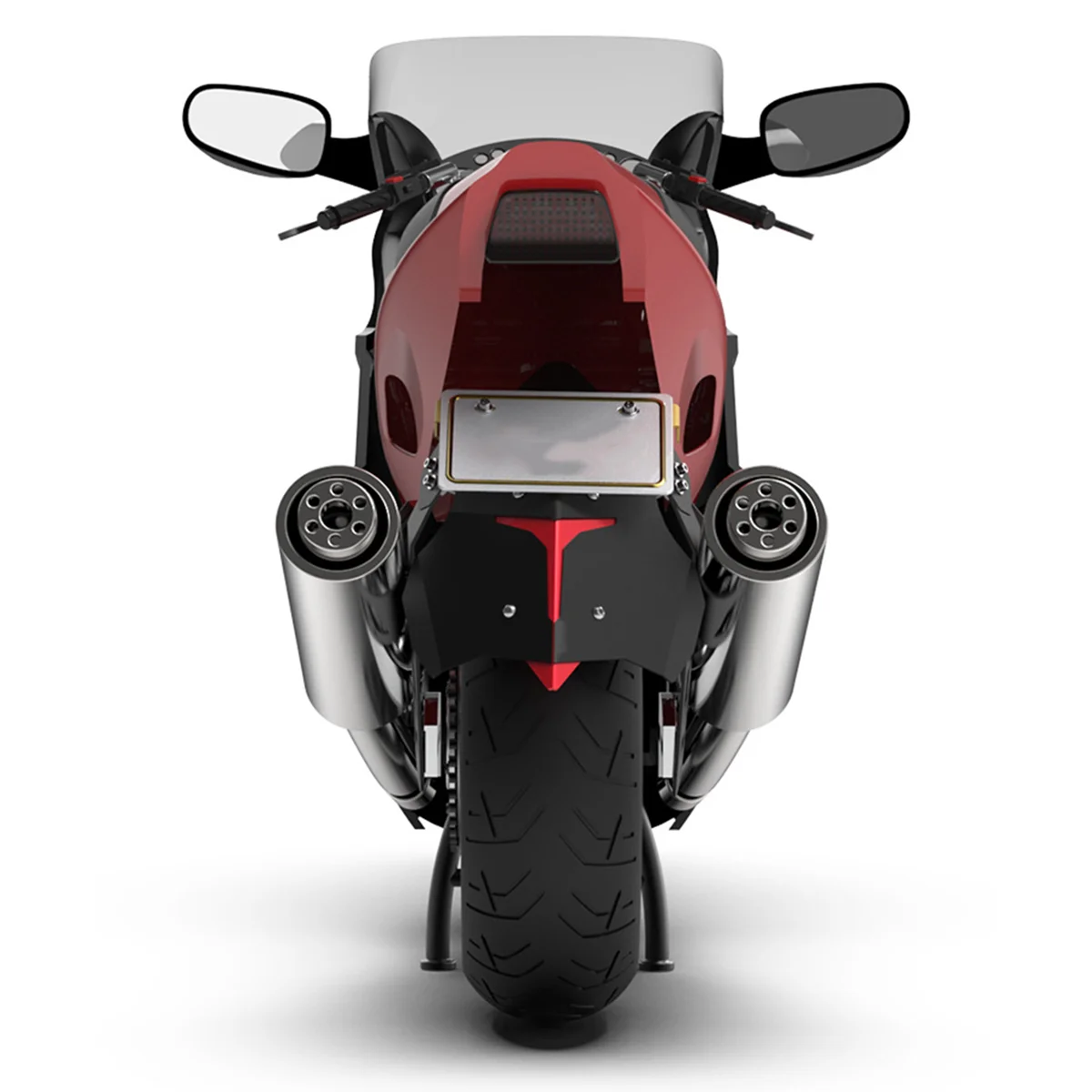 

Motor Motorcycle Rear: Motor Rear Extension Red Motorcycle Mudguards for Street Road