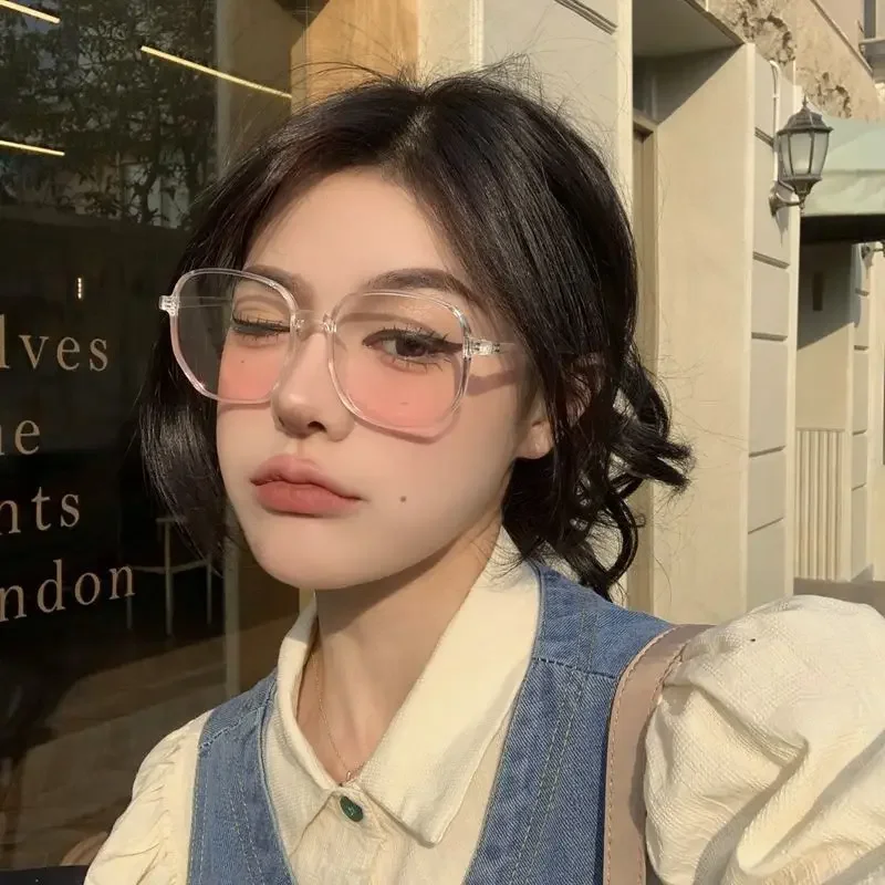 Пудровые румяна постепенные очки модные компьютерные с защитой от синего света