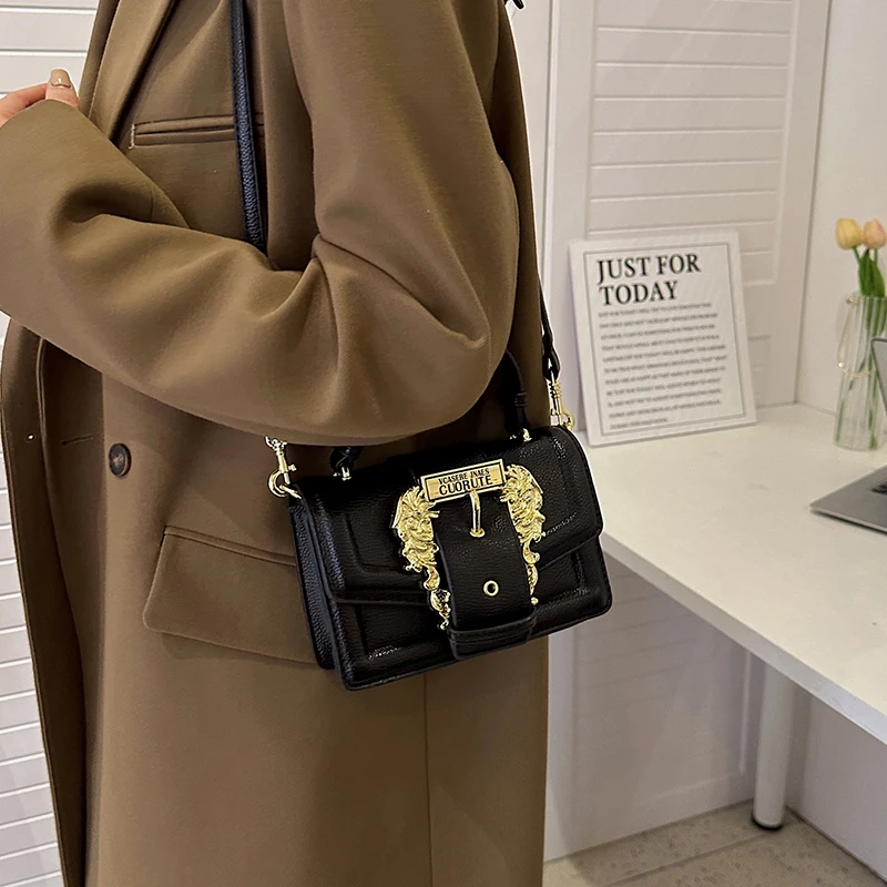 

Adult Women's Temperament Versatile Shoulder Bag Spring Autumn Ladies New Ins Retro Handbag Girls Half-circle Saddle Bag Female