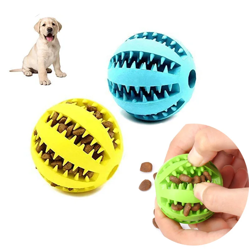 

Мяч для собак, игрушка для домашних животных, тренировочный жевательный мяч, игрушка для укусов, еда, нетоксичный мяч для упражнений, мяч для...
