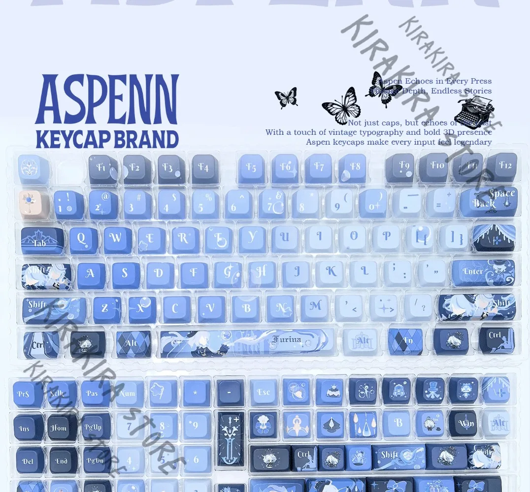 Коллекционные фигурки Furina Focalors Impression MDA Keycaps KBC Kforce Genshin Impact для косплея, декора компьютера, креативный подарок (art.: 3920db20aa164) - 3920db20aa164