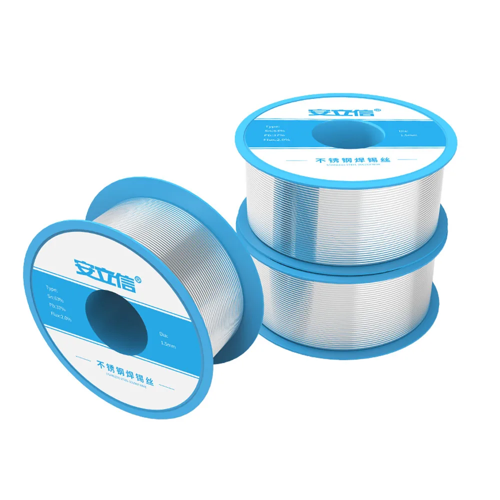 

50g Sn63 High Purity Tin Welding Wire Active With Special Flux Solder For Iron Stainless Steel Copper Zinc Nickel 1.0/1.5mm