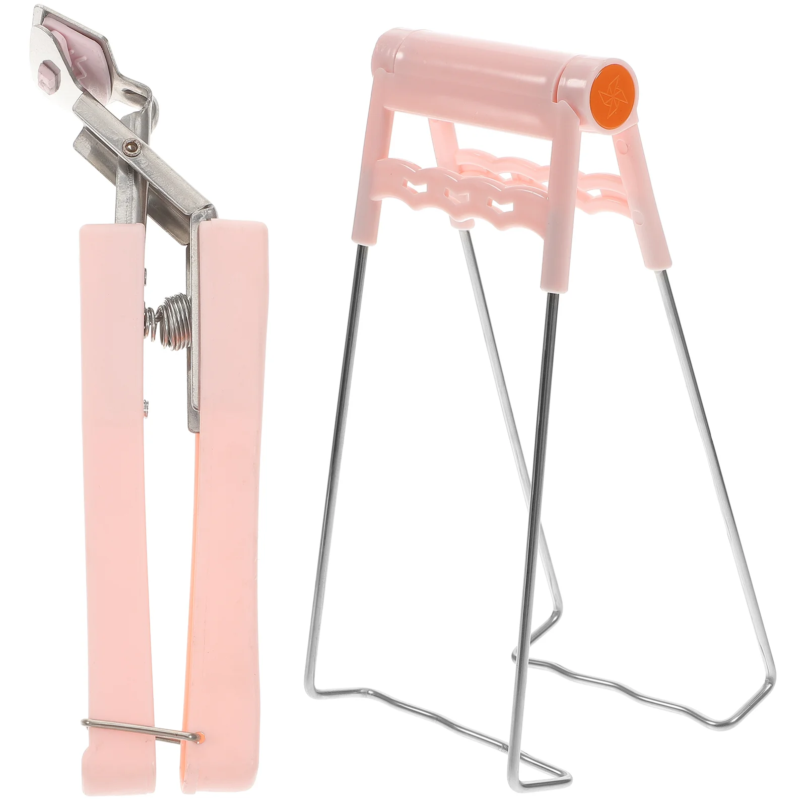 

2 Dish Plate Clip Gripper Stainless Steel Folding Hot Bowl Clip Clamp Holder Cooking Kitchen Retriever Tongs for Kitchen