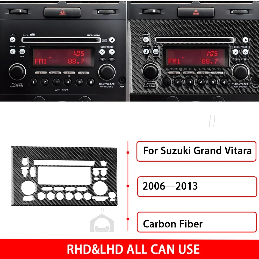 Для Suzuki Grand Vitara 2006-2013 автомобильные аксессуары из настоящего углеродного волокна