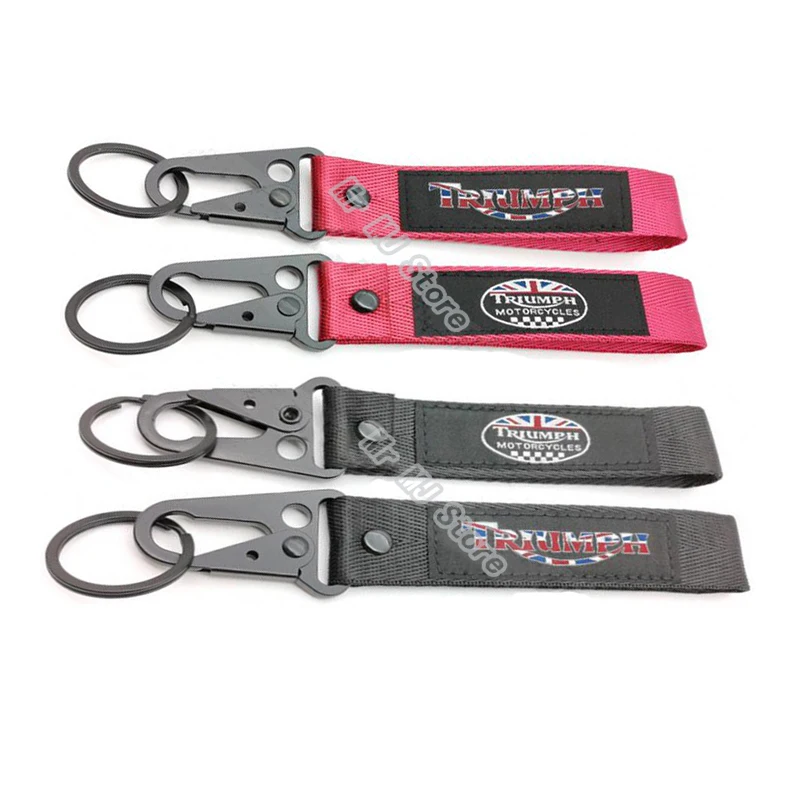 

Motorcycle Styling Exquisite Embroidery Keychain Keyring for TRIUMPH Bonneville Tiger Scrambler Street Speed Triple Accessories