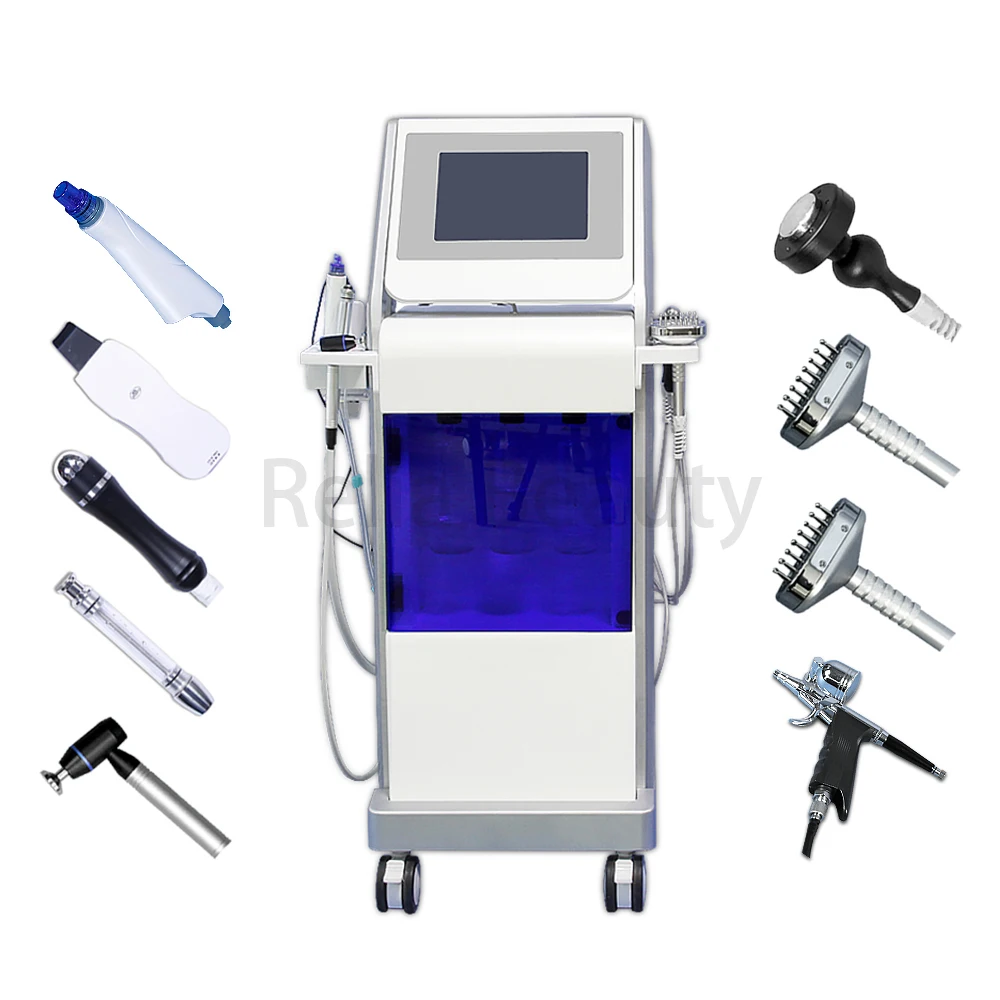 2022 Professional face beauty equipment 9 in 1 hydro dermabrasion machine deep cleaning beauty device microdermabrasion machine