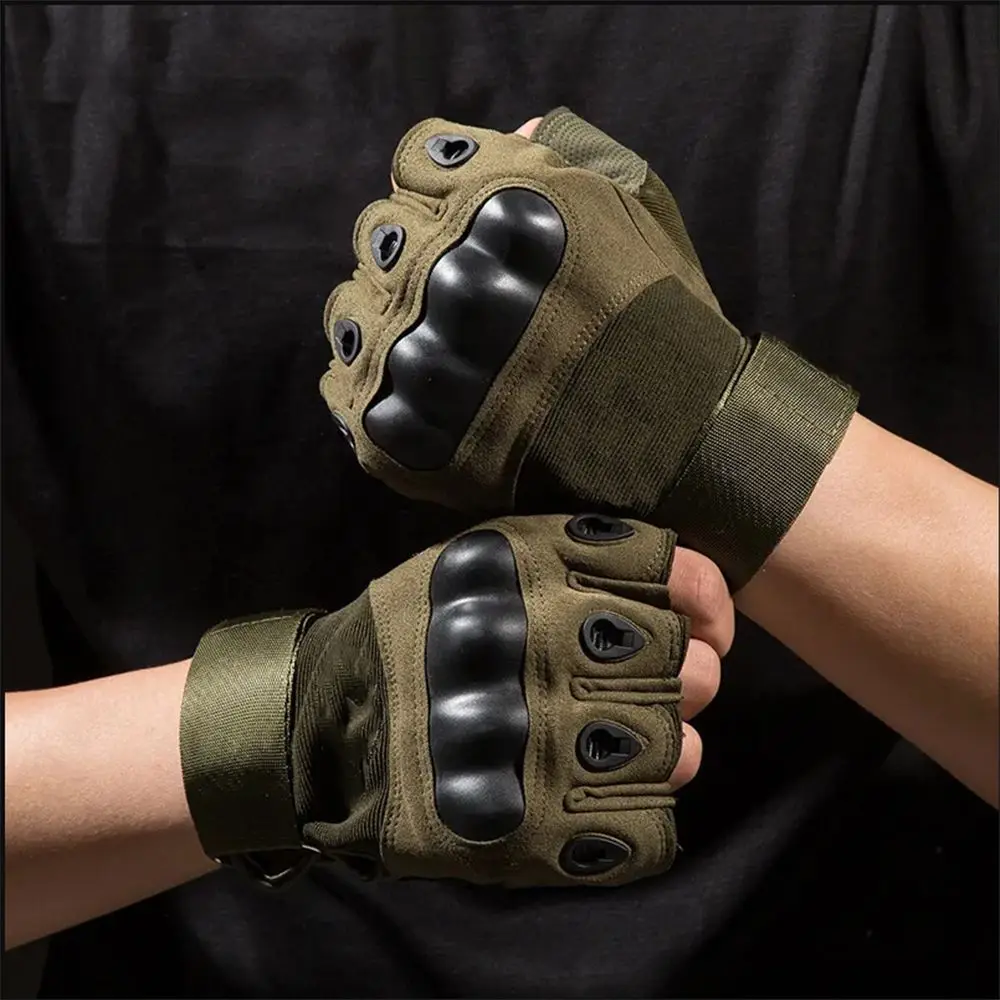 

1Pair Outdoor Tactical Gloves Airsoft Sport Gloves Half Finger Type Military Men Combat Gloves Shooting Gloves Cycling Gloves