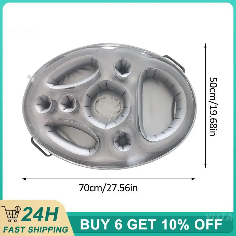 

Inflatable 8-hole Tray Beach Cup Holder Swimming Ring Snack Storage Rack Pool Float Beer Table Wine Cooler Home Pool Accessories