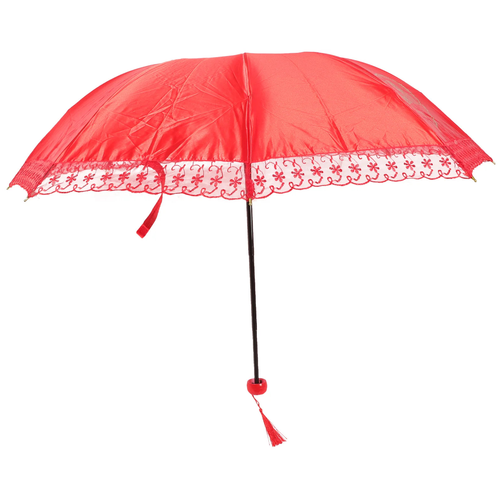 

Umbrella Lace Umbrellas Parasol Vintage Wedding Dress Girls Parasols Women Bride Red