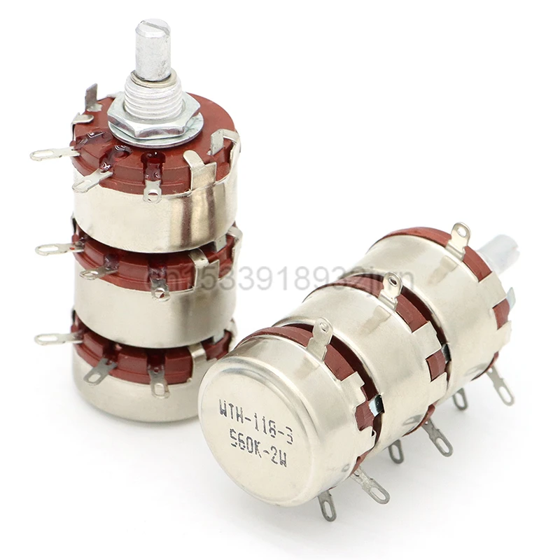 1 шт. WTH118-3 2 Вт тройной потенциометр WTH-3L реостат 4K7 10K 100K 220K 470K 680K 1M