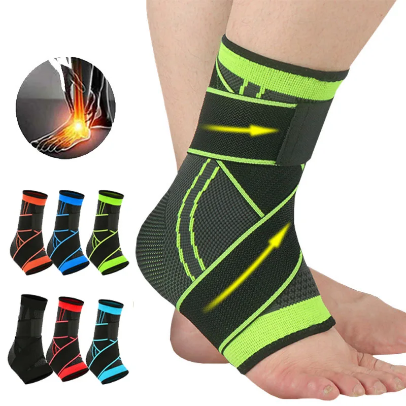 

Strap Compression Ankle Brace Support 2pc Nylon Strap Belt Ankle Protector Bandage Wraps for Sports Football Basketball
