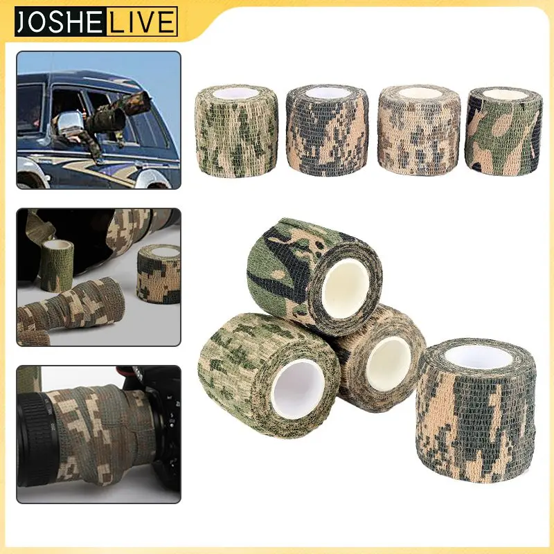 

Outdoor Camouflage Hunting Waterproof Adhesive Self-adhesive Retractable Stealth Tape Military Ankle Knee Finger Arm Bandage