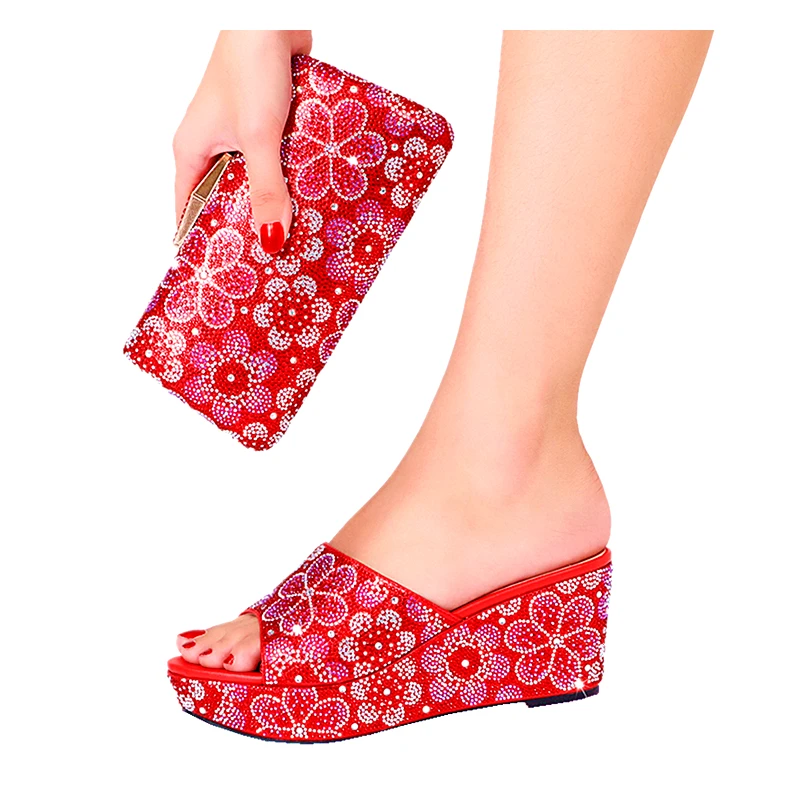 

Italian Design Shoe Bag Set Women Summer Waterproof Table Thickened Bottom Wholesale Suitable for Wedding Party Large 37 to 44