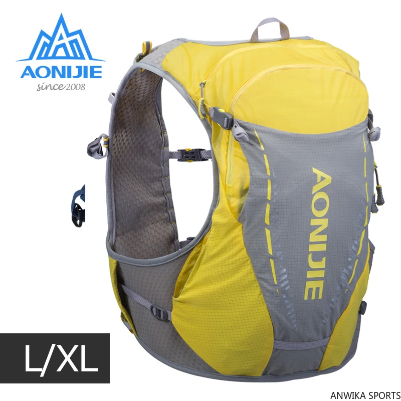 

LXL Size AONIJIE C9103S Ultra Vest 10L Hydration Backpack Pack Bag Free Water Bladder Flask Trail Running Marathon Race Hiking
